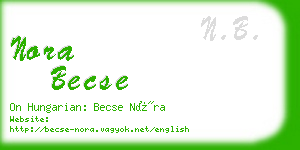 nora becse business card